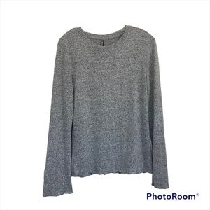 Pieces Womens Long Sleeve Gray Pullover Crew Neck Sweater Size Large